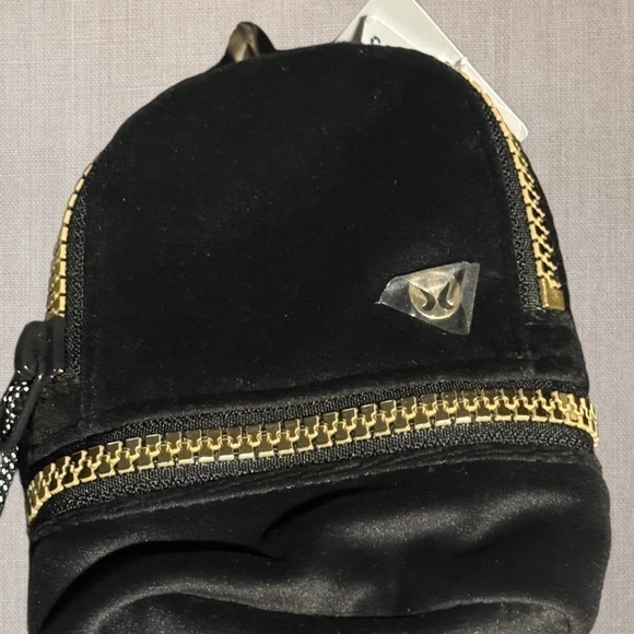City Adventurer Backpack ***Nano Black Plush Velour Gold Hardware New with Tags - Picture 5 of 10